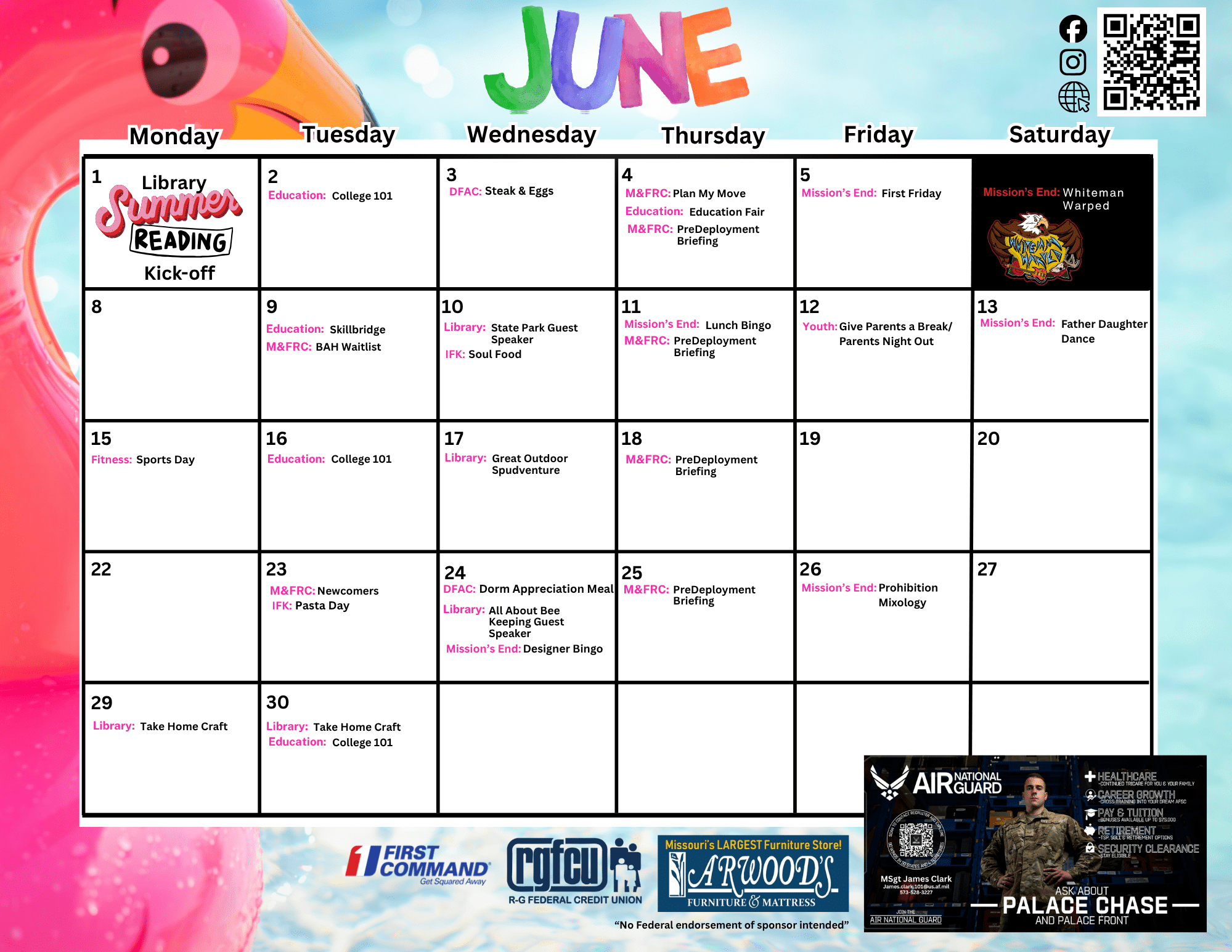 June Calendar June Events Calendar